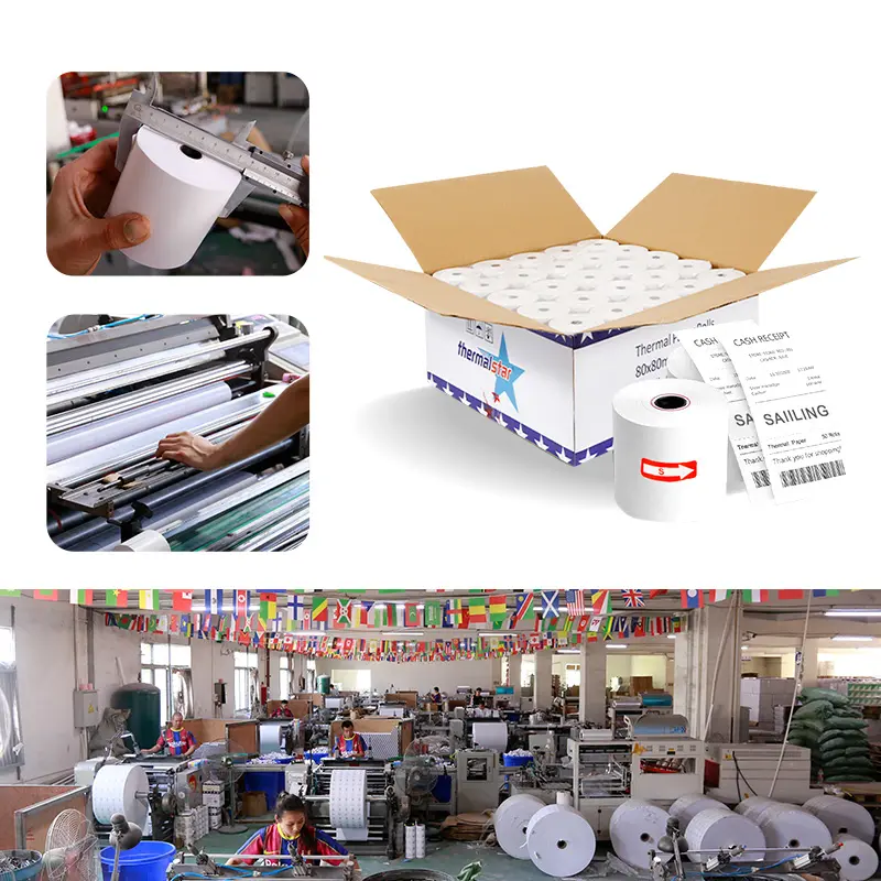 Cash Register Paper Rolls Wholesale Thermal 2 1 4 3 1 8 For Receipt Printer - Image 2