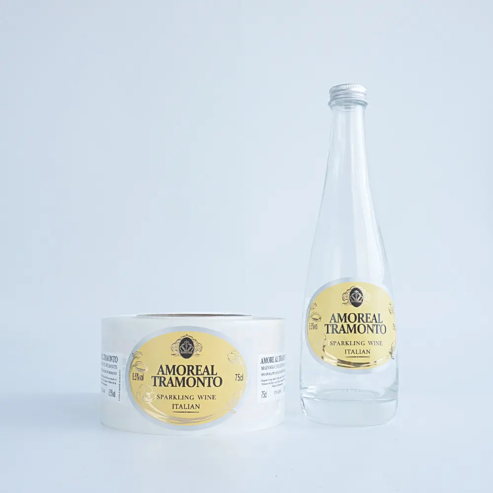 Custom Adhesive Clear Transparent Vinyl Sticker Bottle Label - Image 2