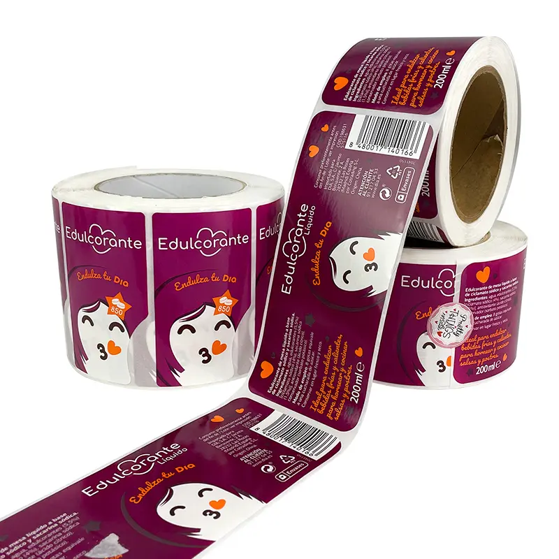 Custom adhesive waterproof sticker roll printing bottle label - Image 2