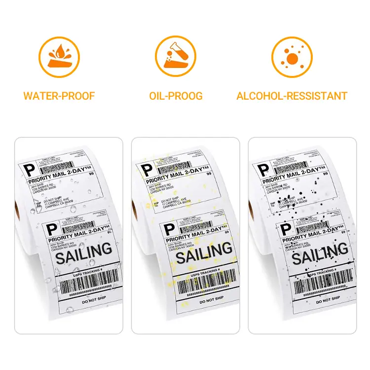 A6 thermal label 100x150mm direct white shipping thermal label sticker - Image 5