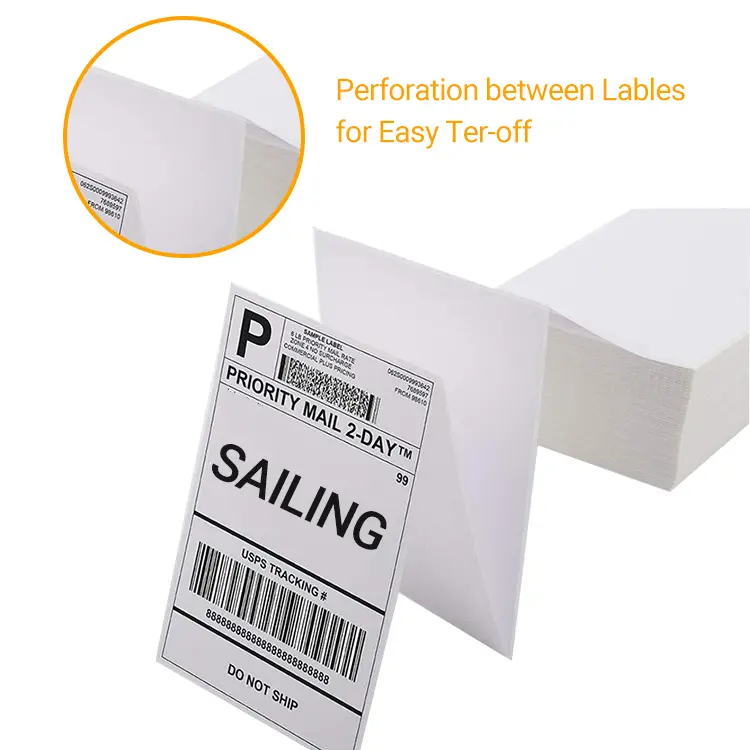 A6 thermal label 100x150mm direct white shipping thermal label sticker - Image 3